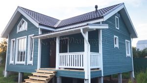 Каркасный дом 7,5х9 деревня Мошницы