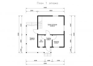 Дом «Егоров» 6х7 м
