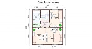 Дом «Федотов» 7х8 м