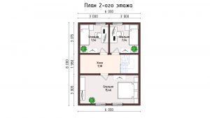 Дом «Глебов» 6х8 м