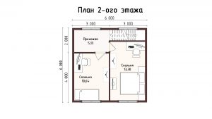 Дом «Гусев» 6х6 м