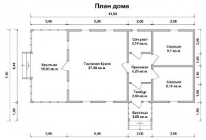 Дом «Прохоров» 6х13,5 м