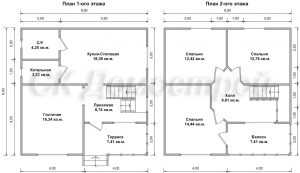 Дом «Дмитриев» 8х8 м