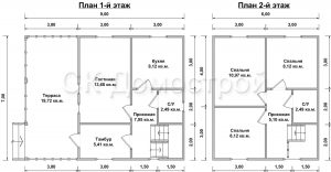 Дом «Павлов» 7х9 м