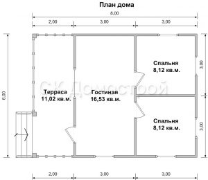 Дом «Зиновьев» 6х8 м