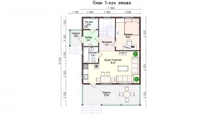 Дом «Федотов» 7х8 м