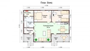 Дом «Калинин» 8х11,5 м