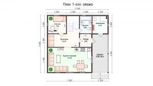 Дом «Ларионов» 9х9,5 м