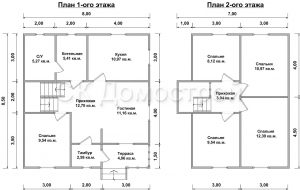 Дом «Тимофеев» 8х8,5 м