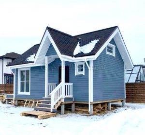 Каркасный дом 6х9,5 деревня Падиково