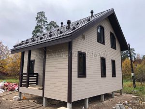 Каркасный дом 7,5х8 поселок Вырица