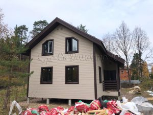 Каркасный дом 7,5х8 поселок Вырица