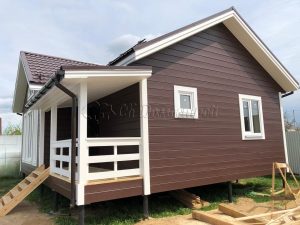 Каркасный дом 7,5х9 деревня Верховье