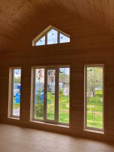 Каркасный дом 7,5х9 деревня Верховье