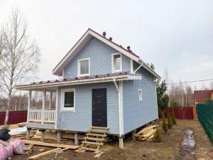 Каркасный дом 7,5х9 деревня Веселёво