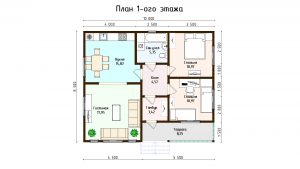 Дом «Васильев» 8,5х10 м