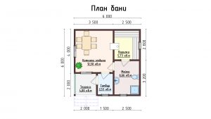 Баня «Яна» 6х6 м