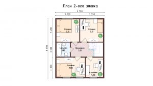 Дом «Морозов» 8х9 м