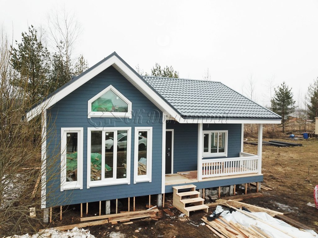 Каркасный дом 8,5х10 деревня Проба