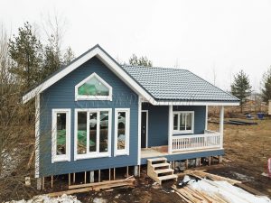 Каркасный дом 8,5х10 деревня Проба