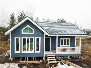 Каркасный дом 8,5х10 деревня Проба