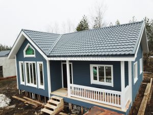 Каркасный дом 8,5х10 деревня Проба