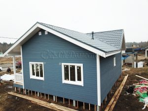 Каркасный дом 8,5х10 деревня Проба