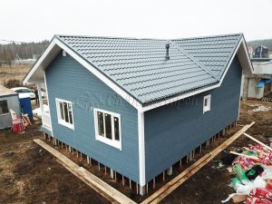 Каркасный дом 8,5х10 деревня Проба