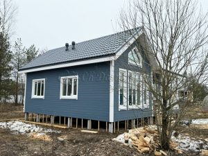 Каркасный дом 8,5х10 деревня Проба