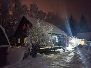 Каркасный дом 8х8 деревня Петелино