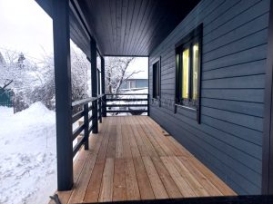 Каркасный дом 8х8 деревня Петелино