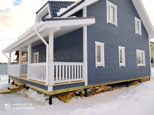 Каркасный дом 9х11 деревня Страдань