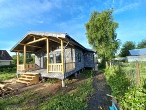 Каркасный дом 9х12,5 деревня Дуплево
