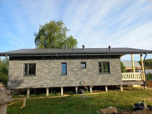 Каркасный дом 9х12,5 деревня Дуплево