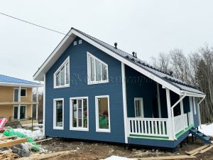 Каркасный дом 9х9,5 деревня Лемболово