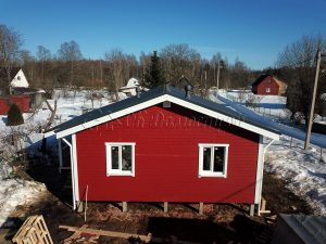 Каркасный дом 9х9,5 деревня Маттия