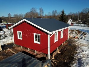 Каркасный дом 9х9,5 деревня Маттия