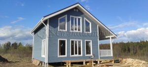 Каркасный дом 9х9,5 деревня Мелечкино