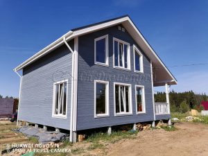 Каркасный дом 9х9,5 деревня Мелечкино