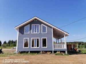 Каркасный дом 9х9,5 деревня Мелечкино