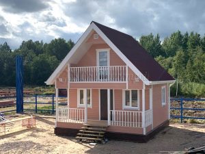 Каркасный дом 6х6 деревня Марьино