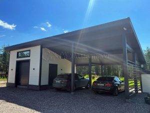 Навес с гаражом 6х14 СНТ Северная Жемчужина