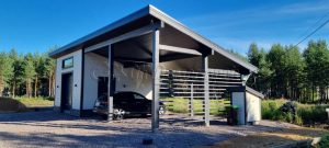 Навес с гаражом 6х14 СНТ Северная Жемчужина