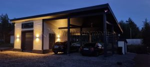 Навес с гаражом 6х14 СНТ Северная Жемчужина