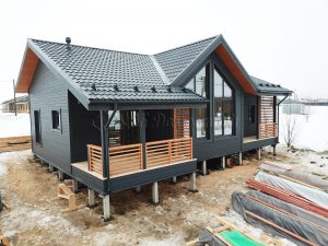 Каркасный дом 9х13 деревня Дятлицы