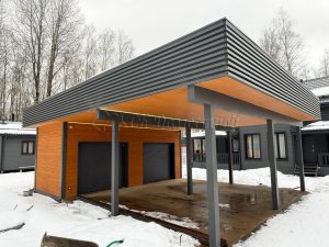 Навес с гаражом 7х9 деревня Светлое