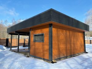 Навес с гаражом 7х9 деревня Светлое