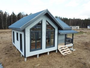 Каркасный дом 7,5х9 деревня Четверяково