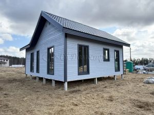 Каркасный дом 7,5х9 деревня Четверяково