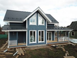 Каркасный дом 8х13 массив Колково